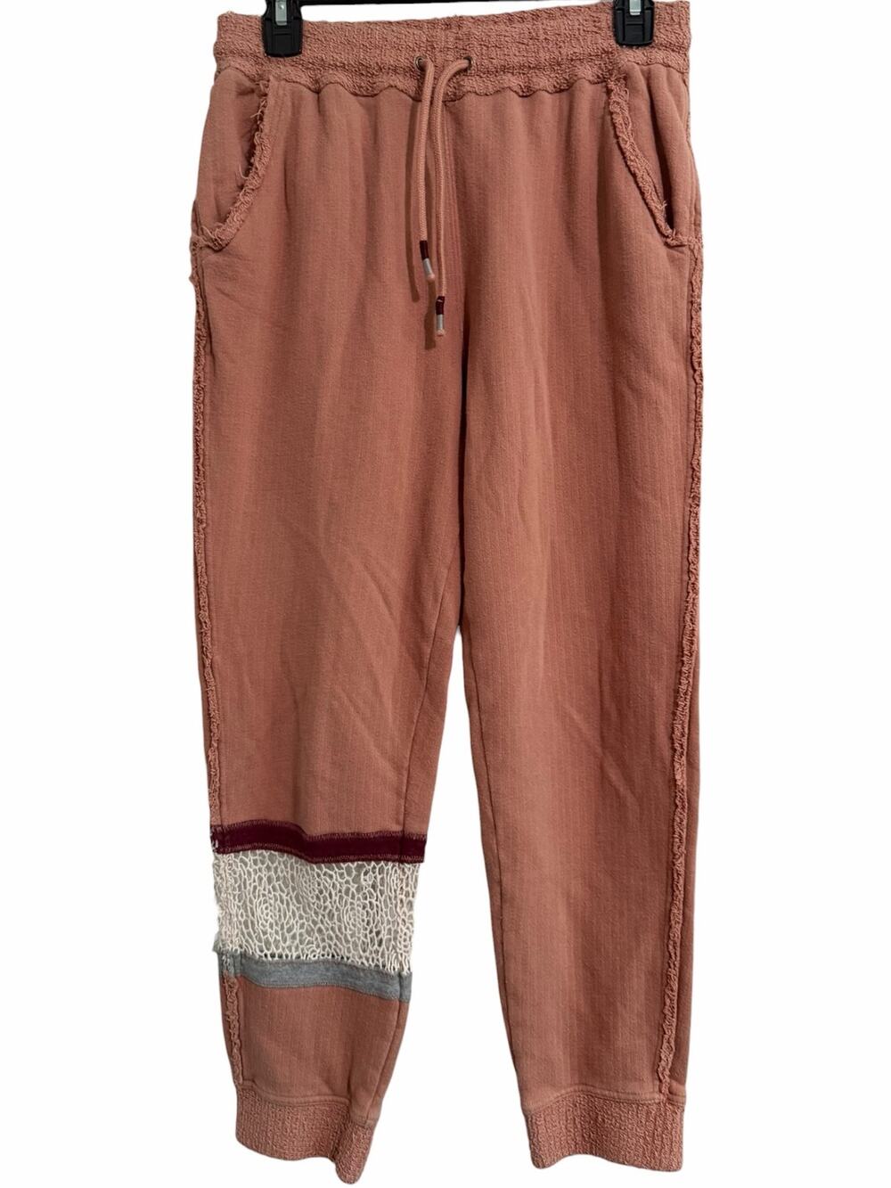 Free People Movement Women’s Jogger Sweatpants XS Dusty Rose 100% Cotton